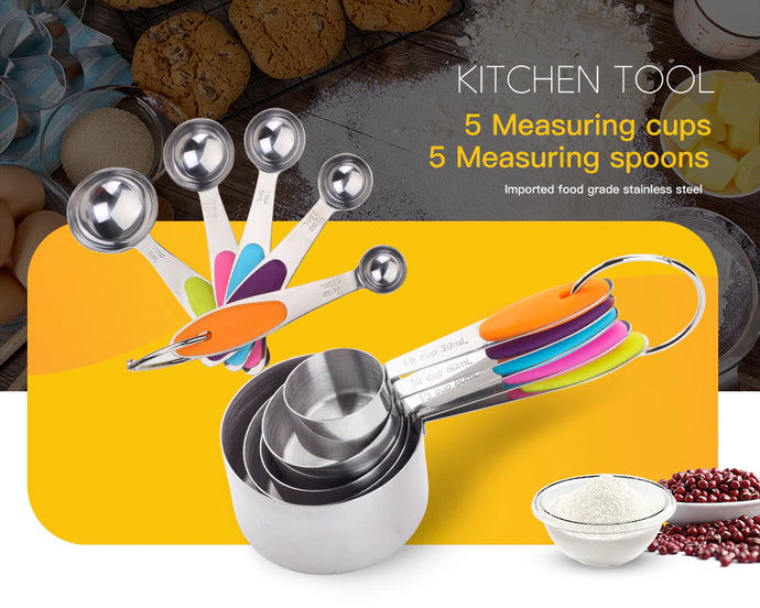 Unlock Precision and Style with Our 10-Piece Colorful Measuring Set - Perfect for Every Kitchen!